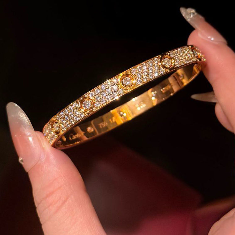 [Limara] LOVE BRACELET 6.1MM DIAMOND-PAVED 10 BIG DIAMONDS