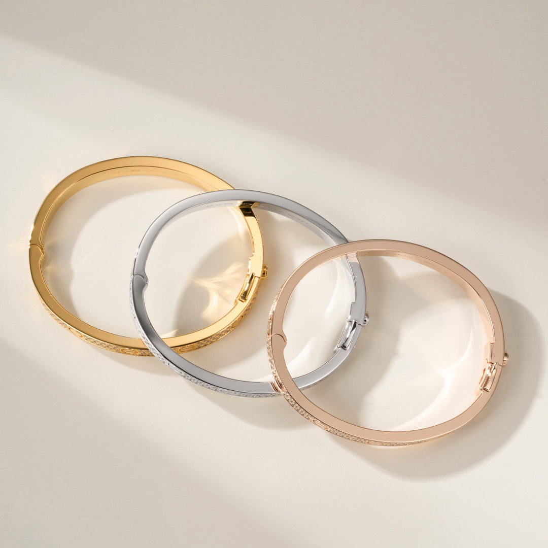 [Limara] LOVE BRACELET 6.1MM DIAMOND-PAVED