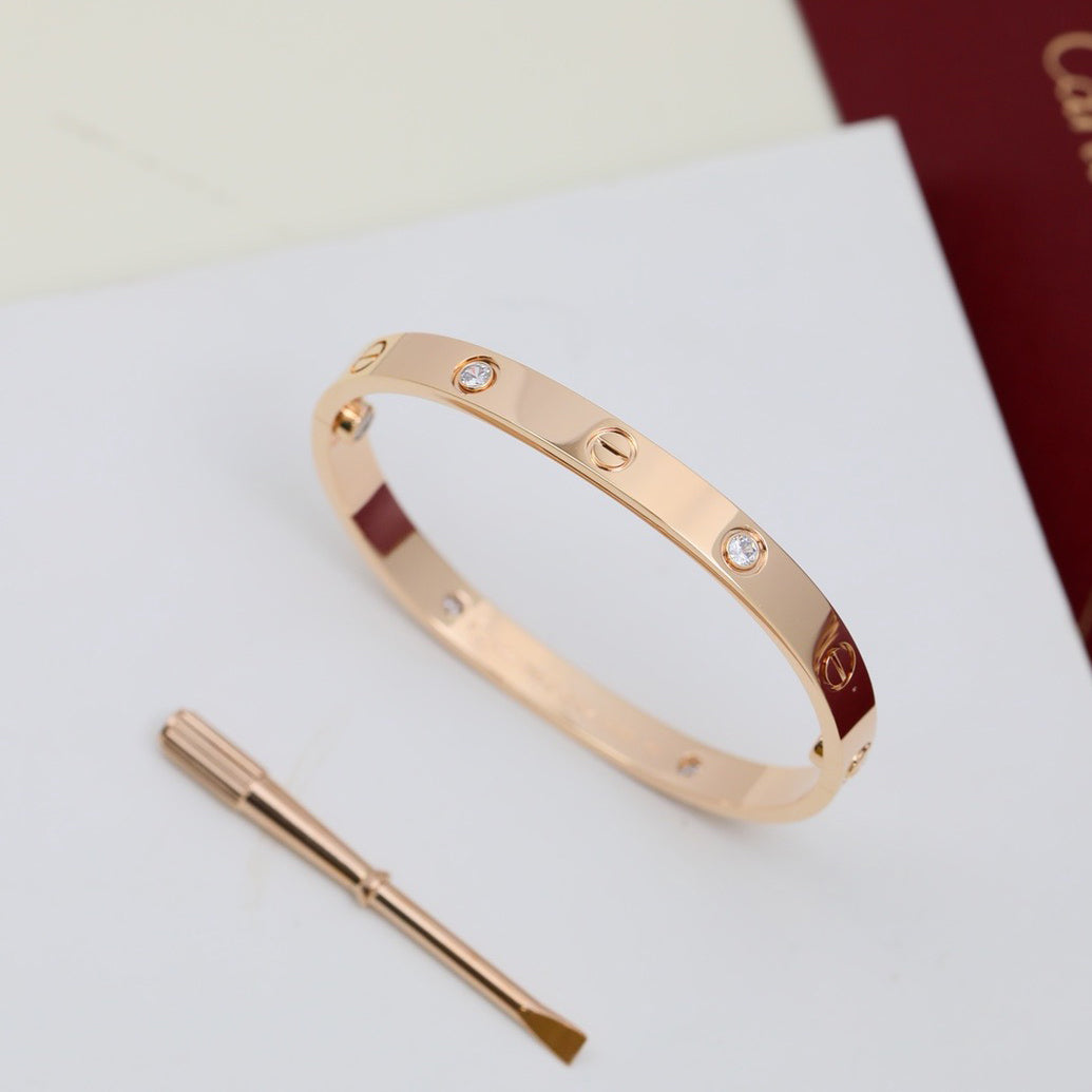 [Limara] LOVE BRACELET 6.1MM 4 DIAMONDS