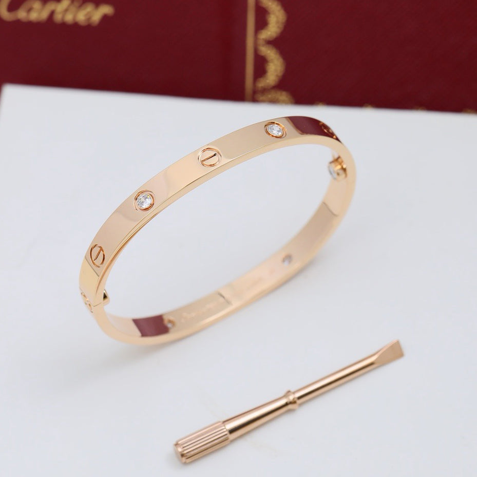[Limara] LOVE BRACELET 6.1MM 4 DIAMONDS