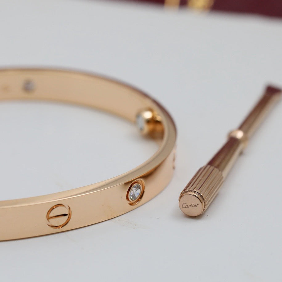[Limara] LOVE BRACELET 6.1MM 4 DIAMONDS