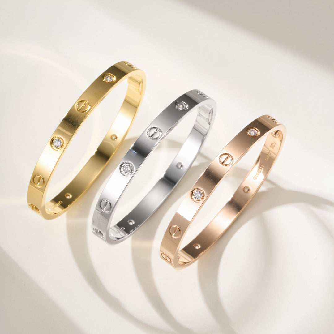 [Limara] LOVE BRACELET 6.1MM 4 DIAMONDS