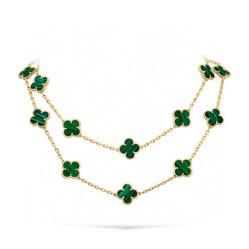 [Limara]CLOVER 20 MOTIFS MALACHITE GOLD