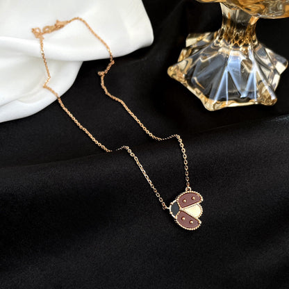 [Limara]LUCKY CARNELIAN LADYBUG CHARM NECKLACE