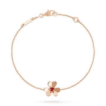 [Limara]FRIVOLE GOLD FLOWER PINK MALACHITE BRACELET