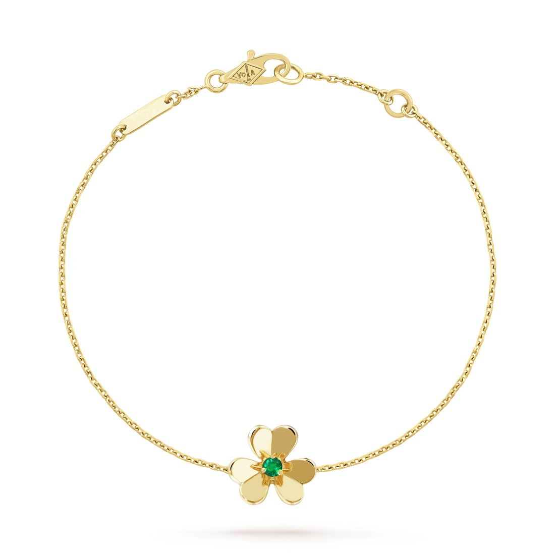 [Limara]FRIVOLE GOLD FLOWER PINK MALACHITE BRACELET