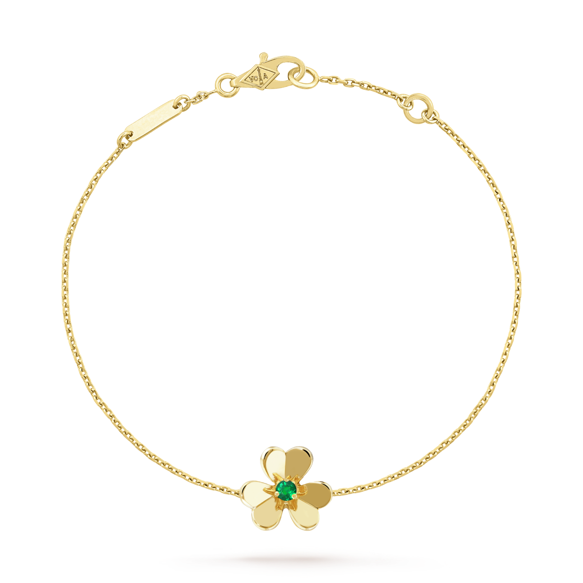 [Limara]FRIVOLE GOLD FLOWER PINK MALACHITE BRACELET