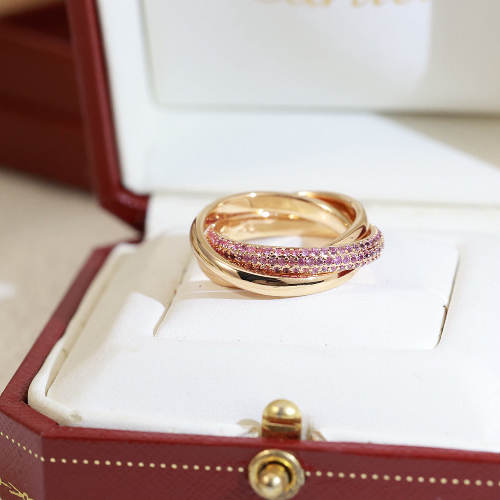 [Limara] TRINITY 3.2MM RING PINK DIAMOND