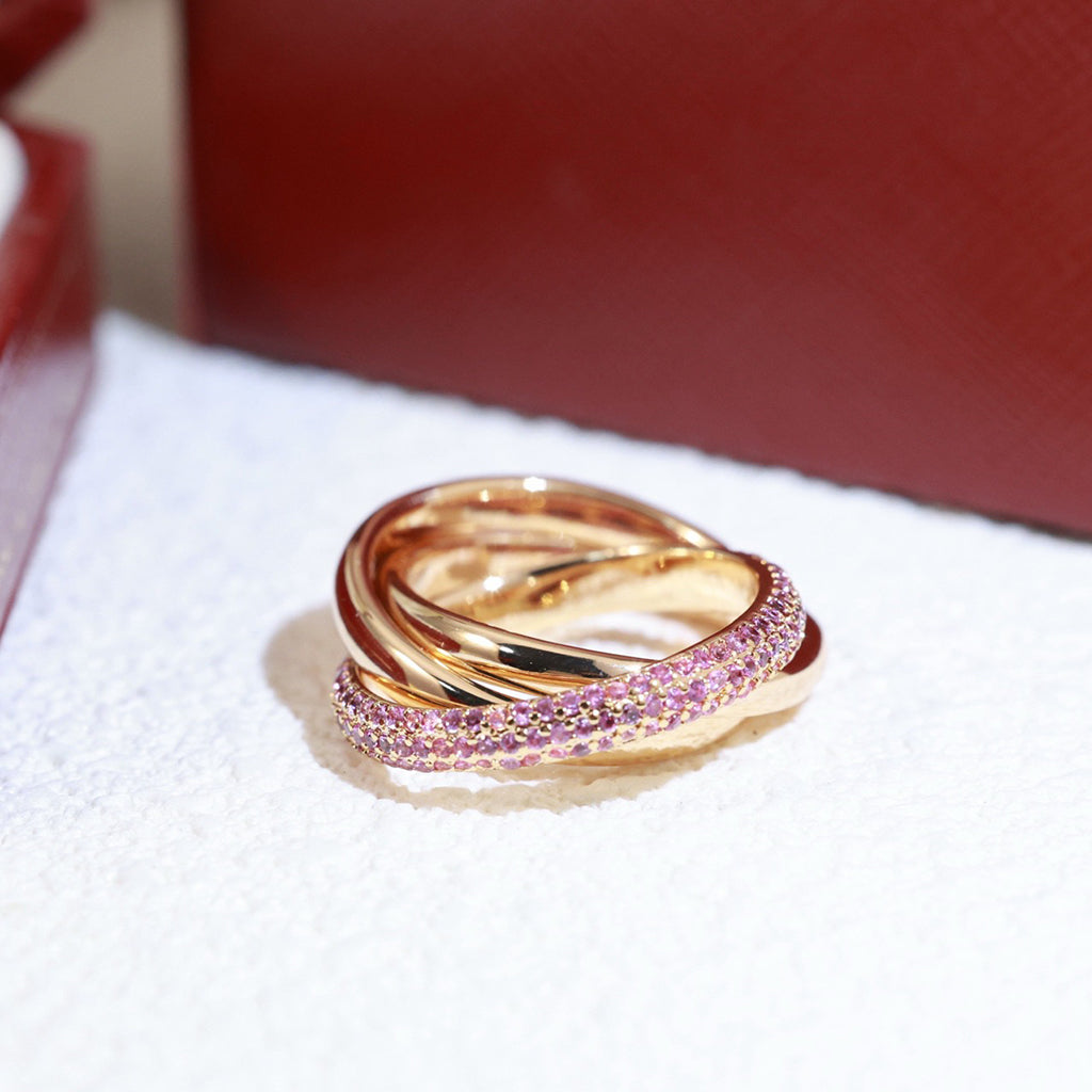 [Limara] TRINITY 3.2MM RING PINK DIAMOND