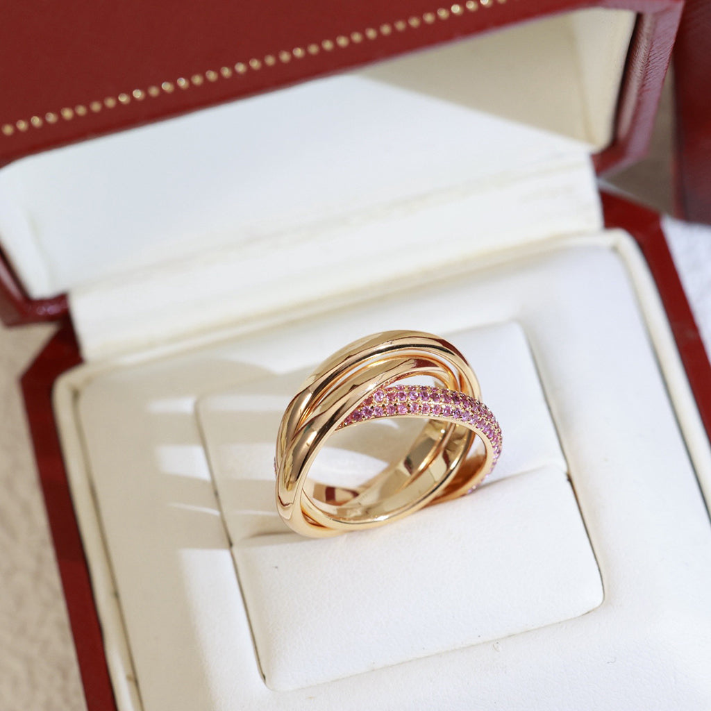 [Limara] TRINITY 3.2MM RING PINK DIAMOND
