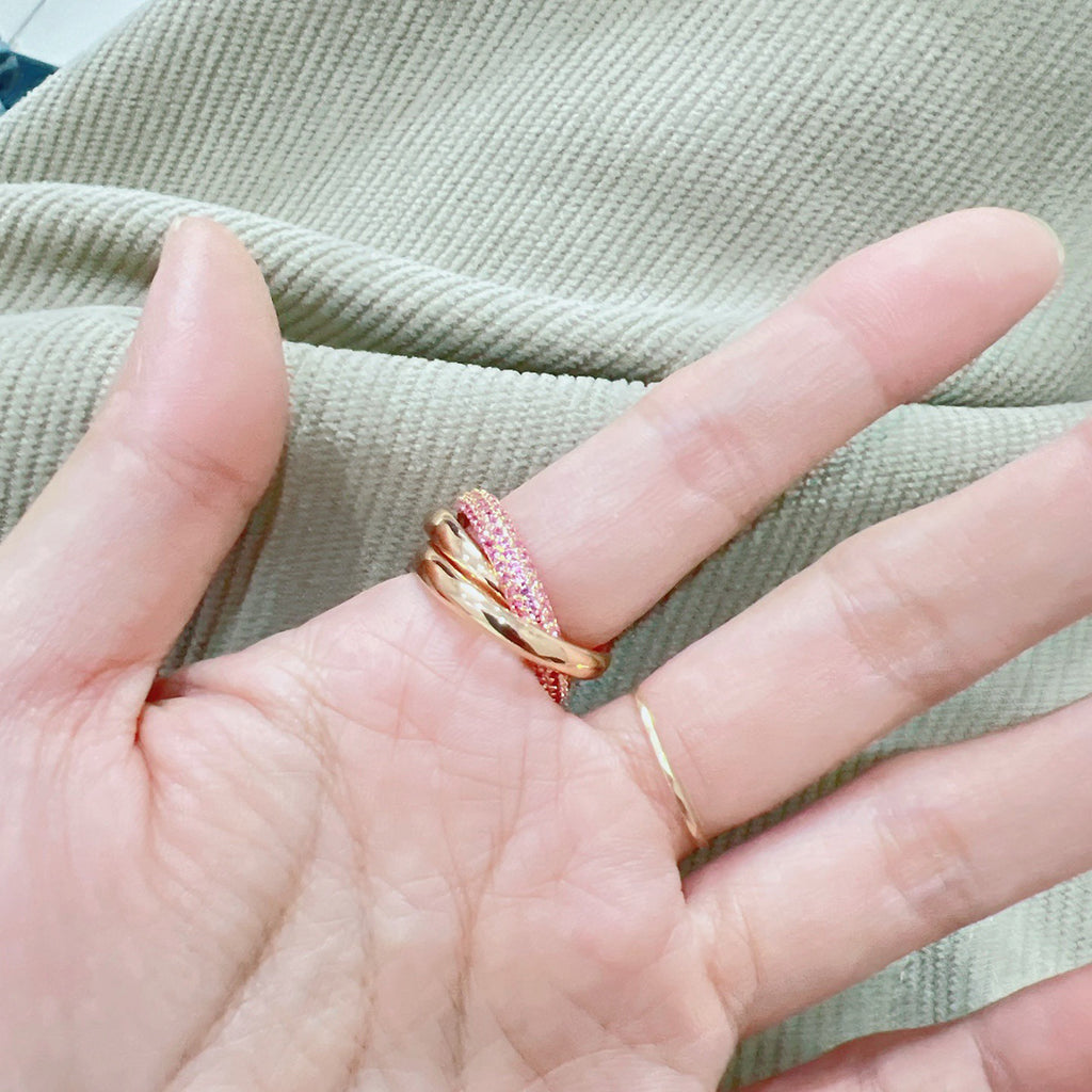 [Limara] TRINITY 3.2MM RING PINK DIAMOND