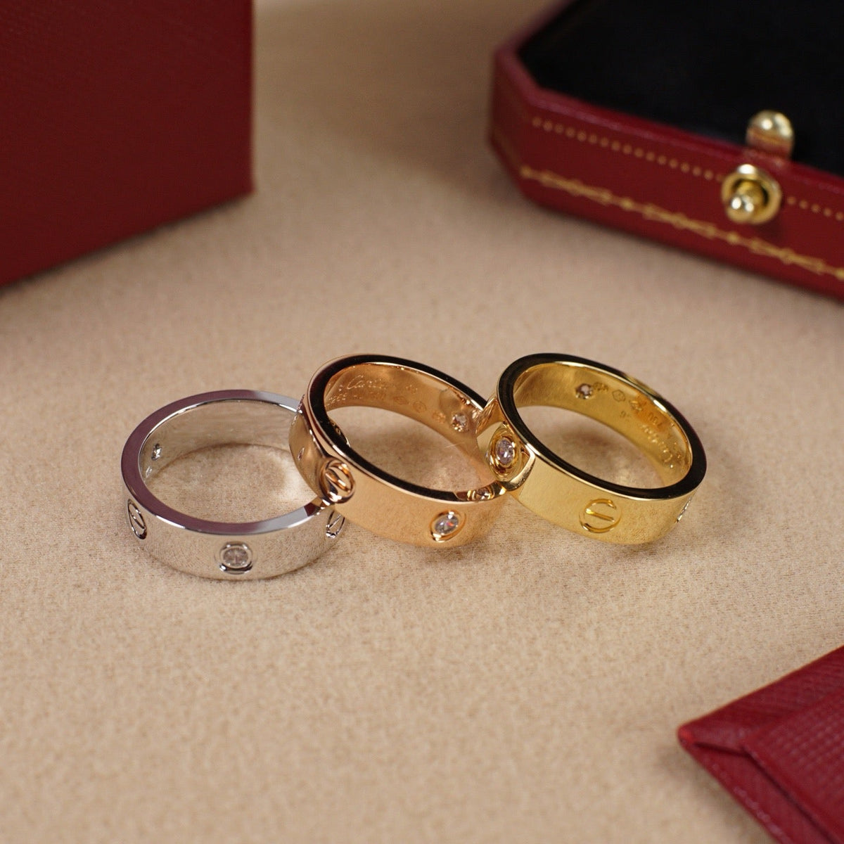[Limara] LOVE 5.5MM 3 DIAMOND RING