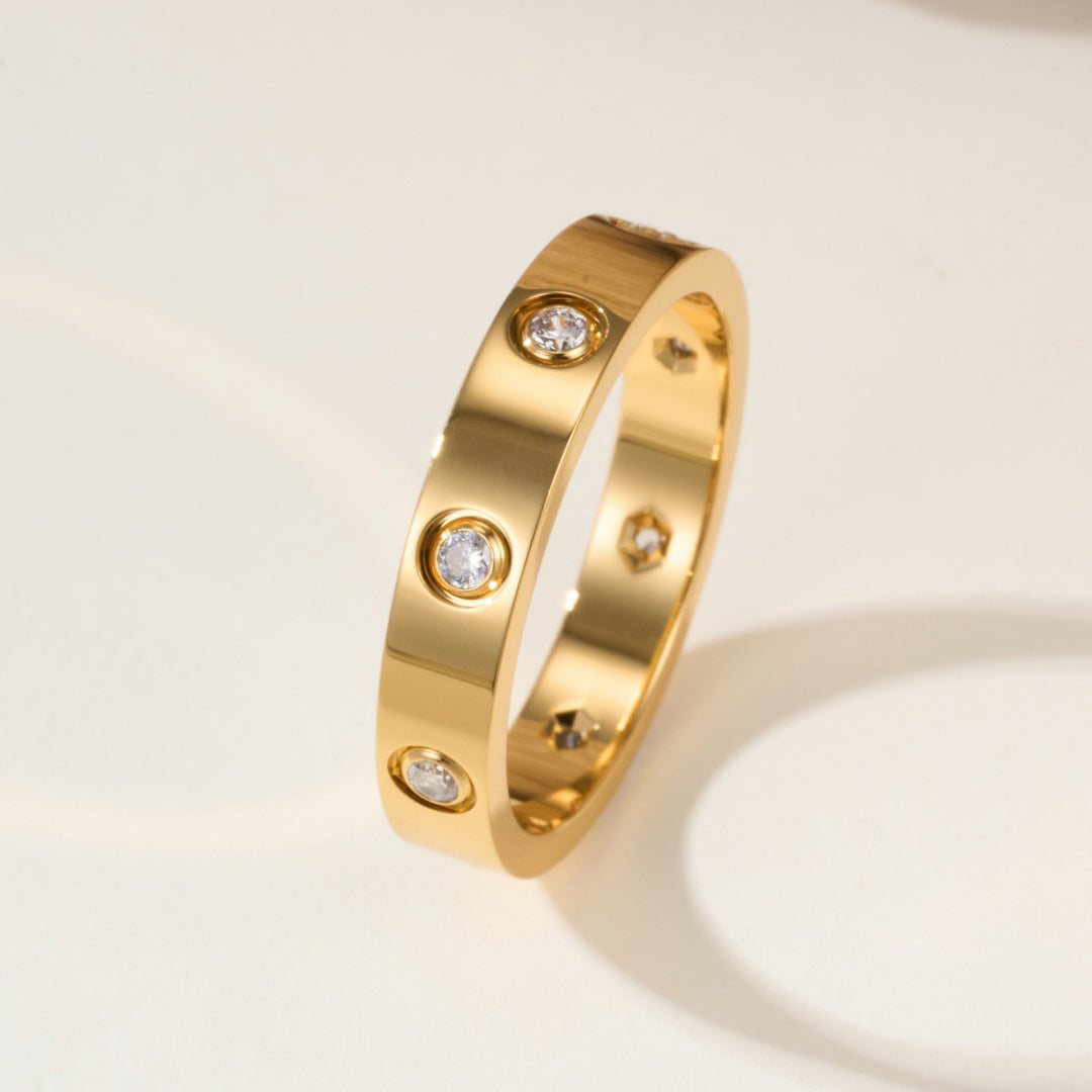 [Limara] LOVE 4MM 8 DIAMOND RING