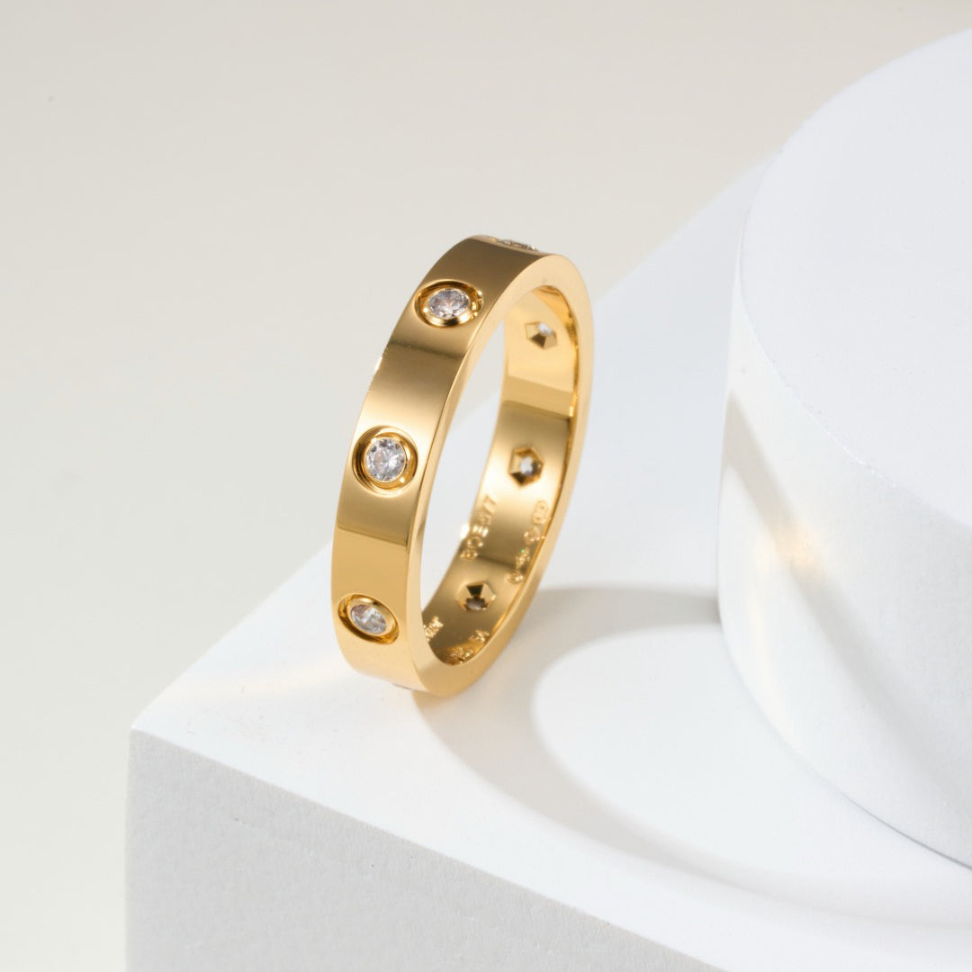 [Limara] LOVE 4MM 8 DIAMOND RING
