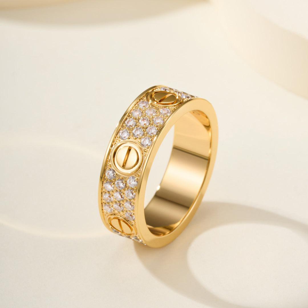 [Limara] LOVE RING 5.5MM DIAMONDS PAVED