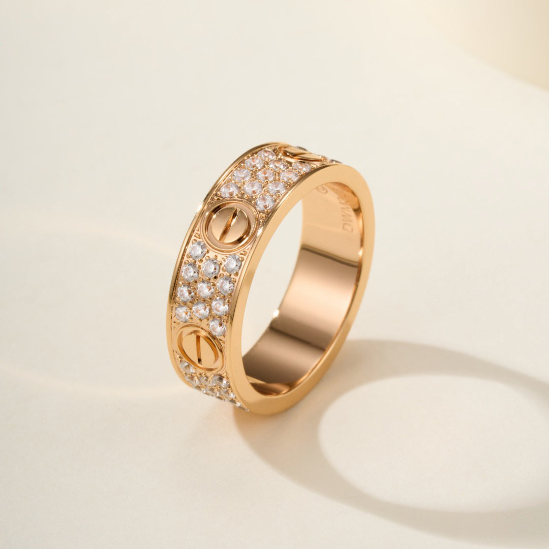 [Limara] LOVE RING 5.5MM DIAMONDS PAVED