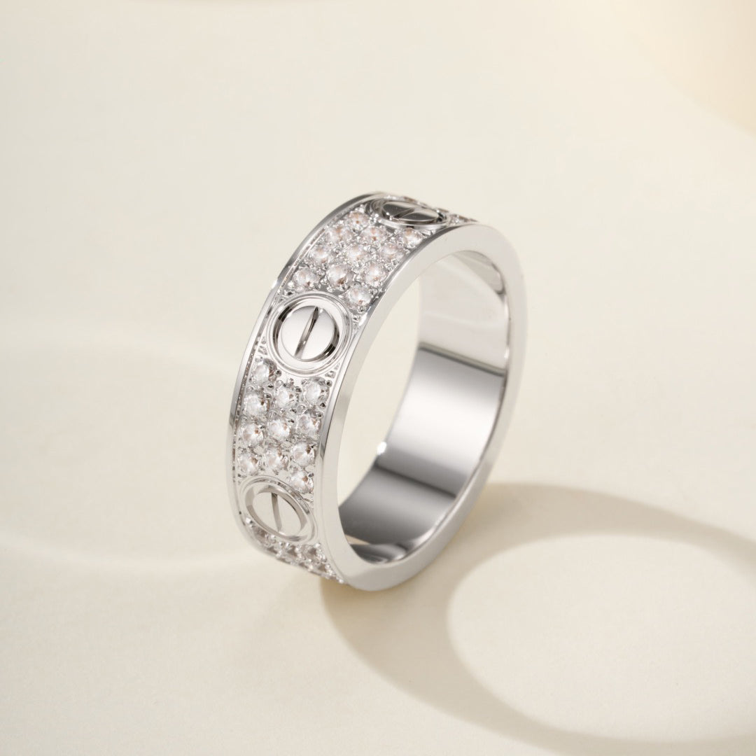 [Limara] LOVE RING 5.5MM DIAMONDS PAVED