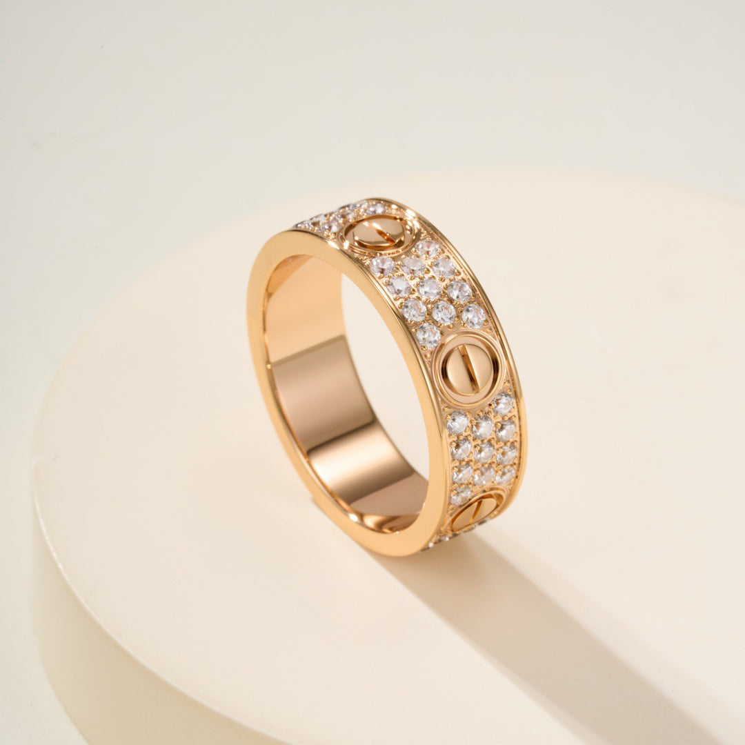 [Limara] LOVE RING 5.5MM DIAMONDS PAVED