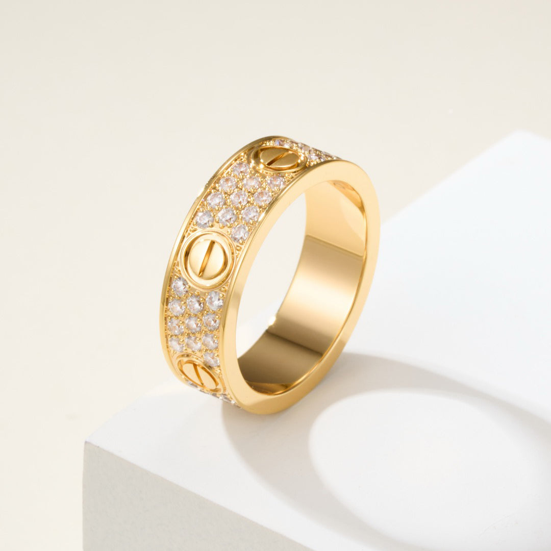 [Limara] LOVE RING 5.5MM DIAMONDS PAVED