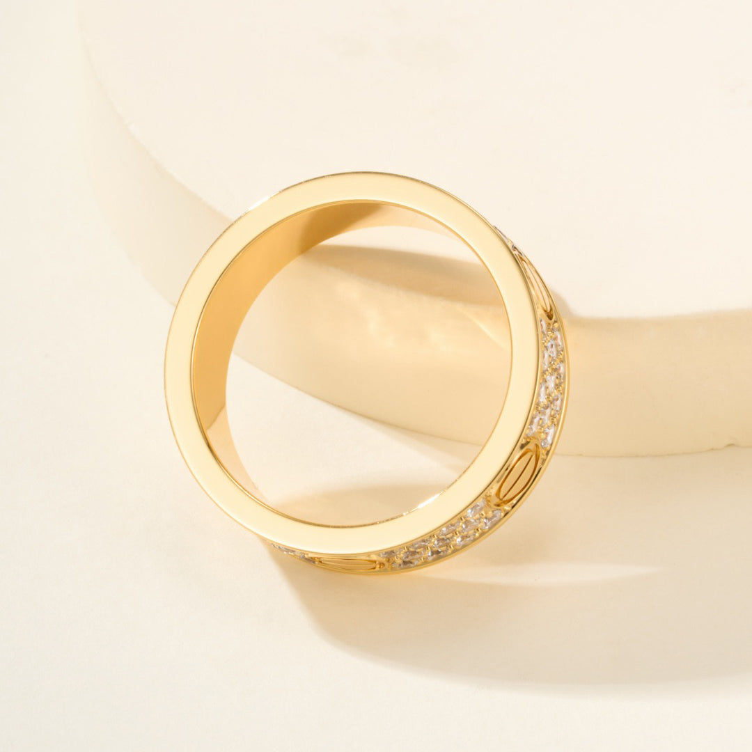 [Limara] LOVE RING 5.5MM DIAMONDS PAVED