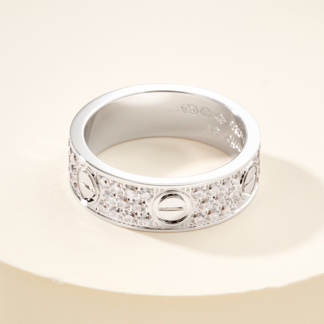 [Limara] LOVE RING 5.5MM DIAMONDS PAVED