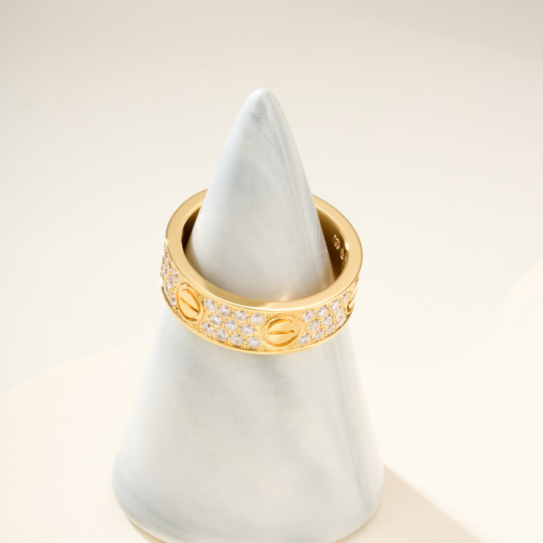 [Limara] LOVE RING 5.5MM DIAMONDS PAVED