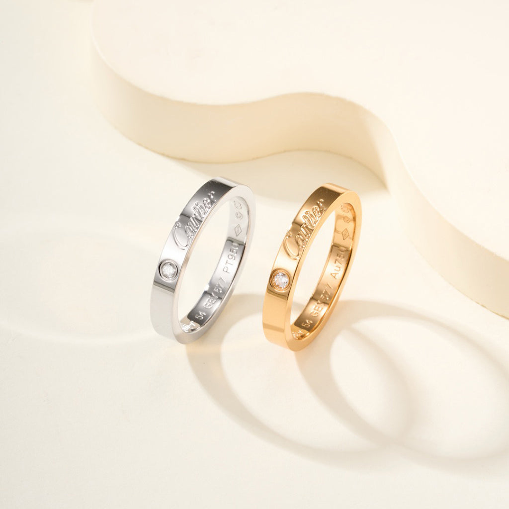 [Limara] LOVE RING 4MM 1 DIAMOND