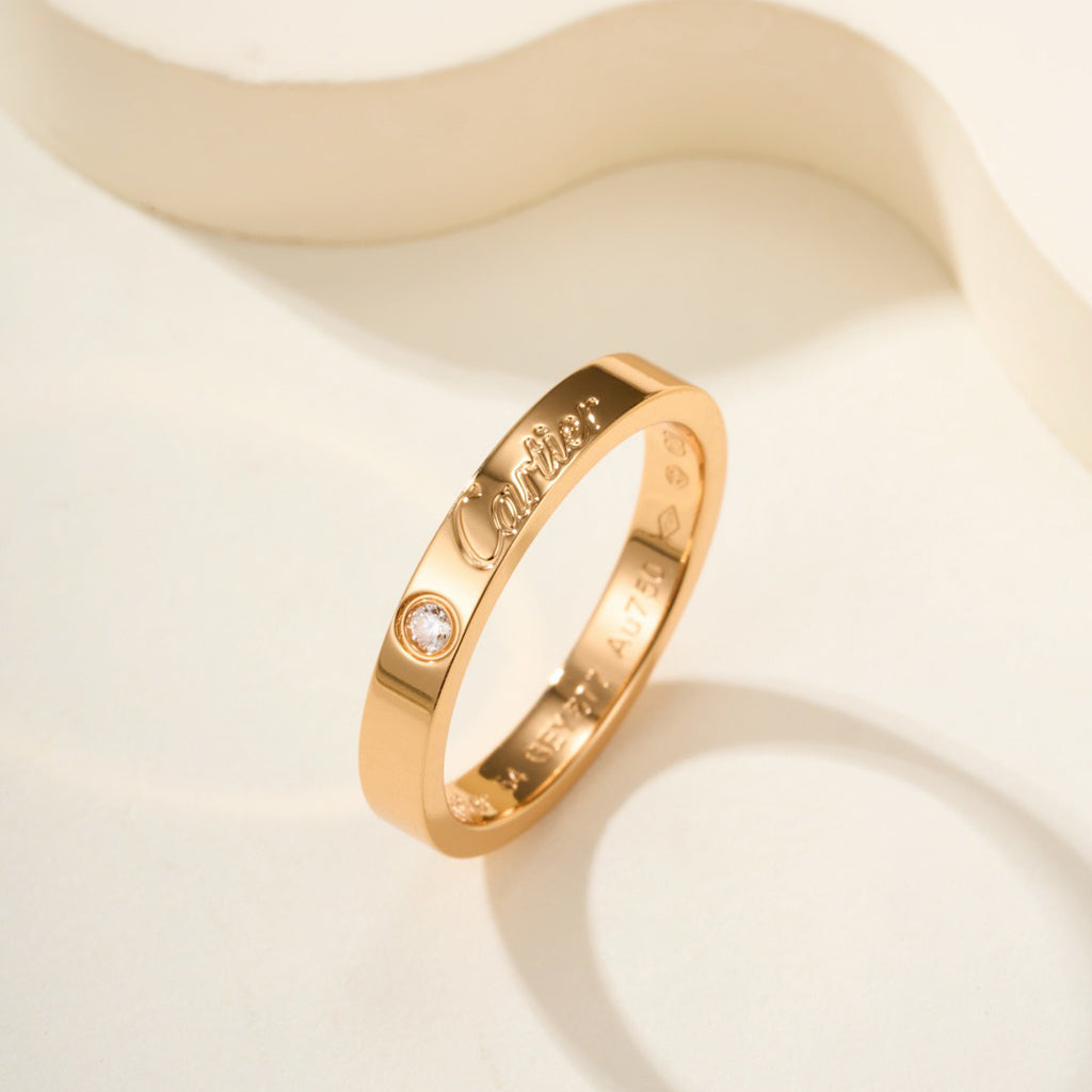 [Limara] LOVE RING 4MM 1 DIAMOND