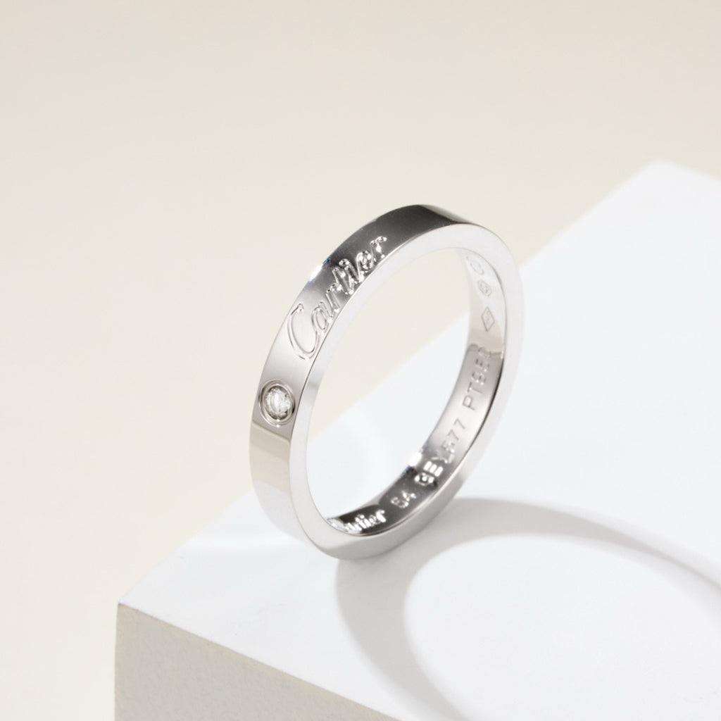 [Limara] LOVE RING 4MM 1 DIAMOND