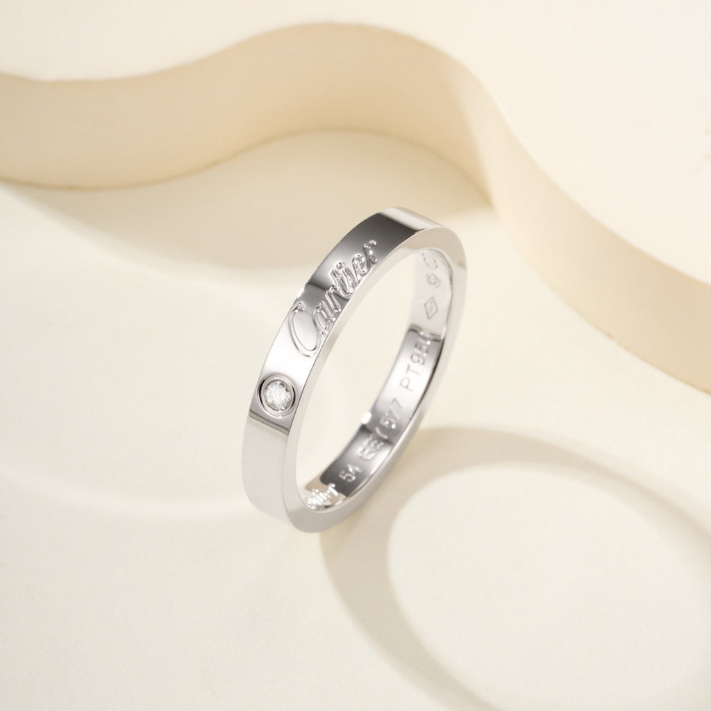 [Limara] LOVE RING 4MM 1 DIAMOND