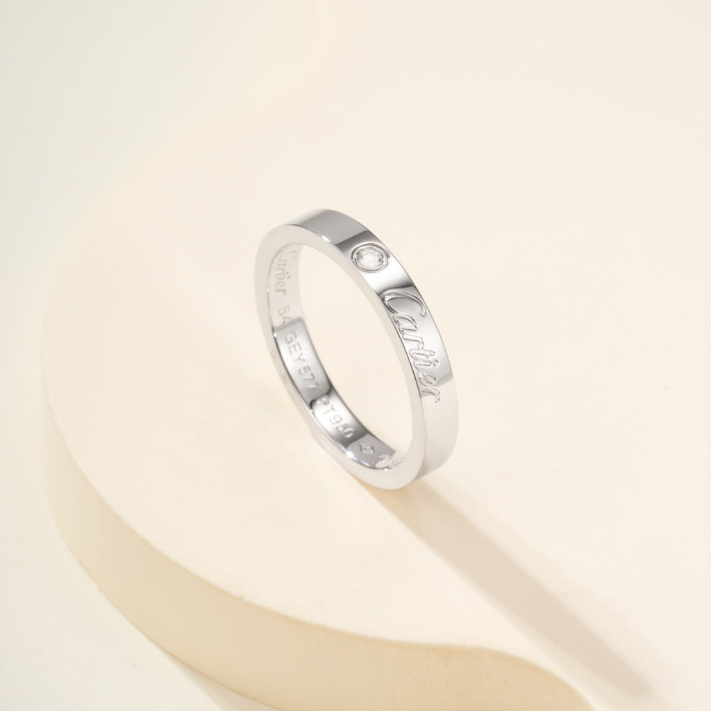 [Limara] LOVE RING 4MM 1 DIAMOND