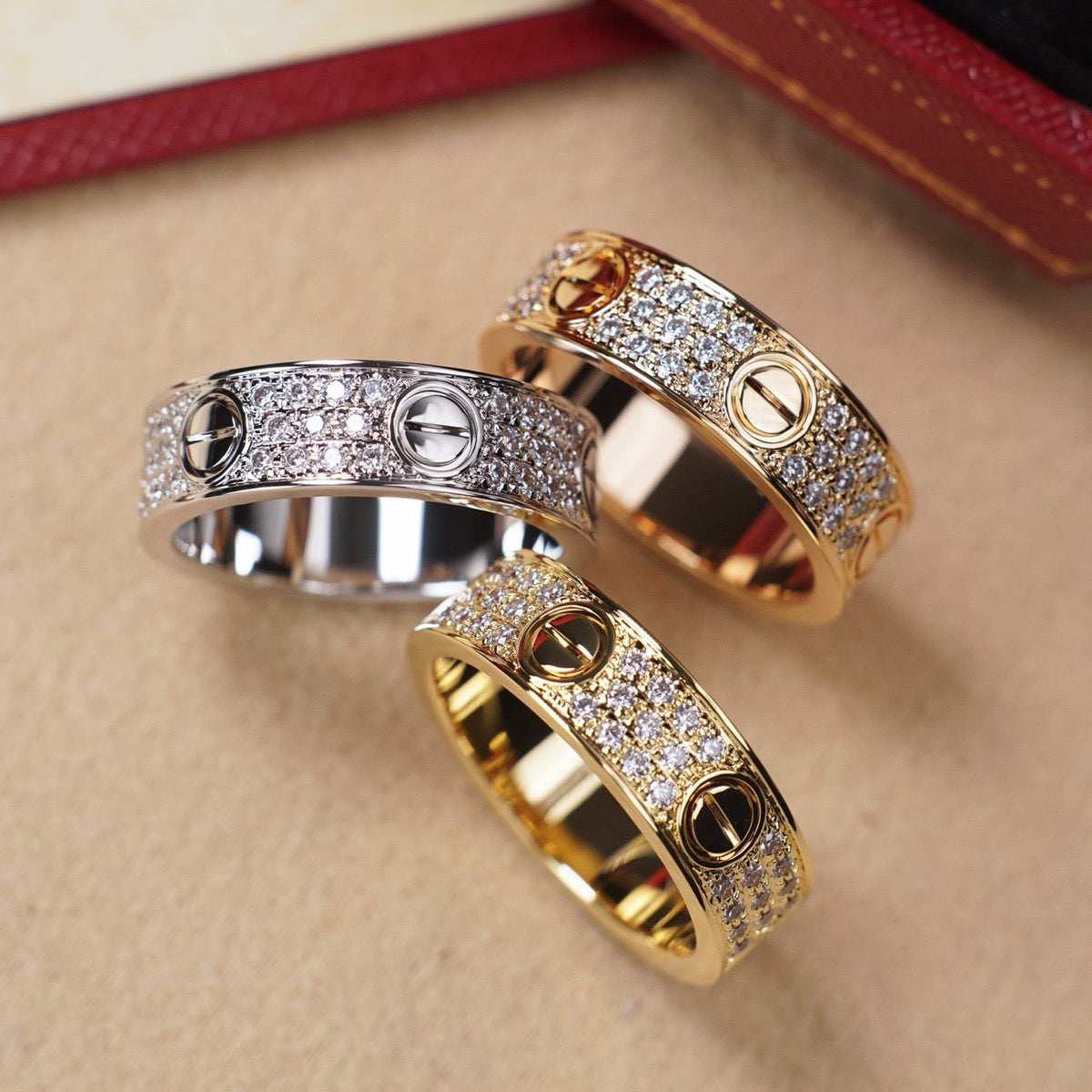 [Limara] LOVE RING 5.5MM DIAMONDS PAVED