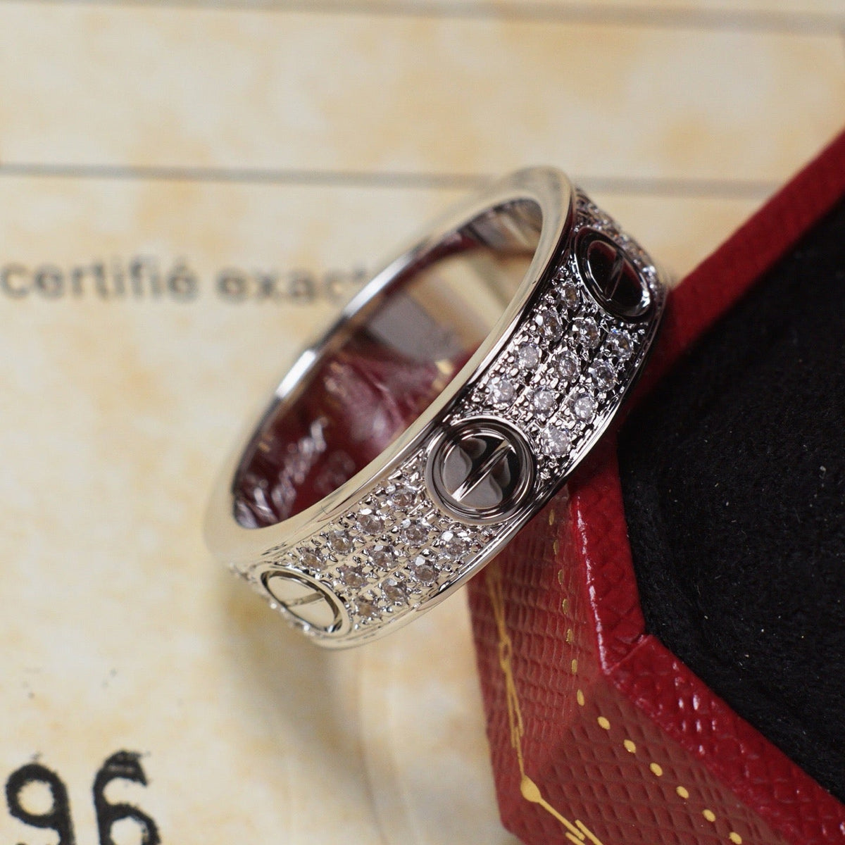 [Limara] LOVE RING 5.5MM DIAMONDS PAVED
