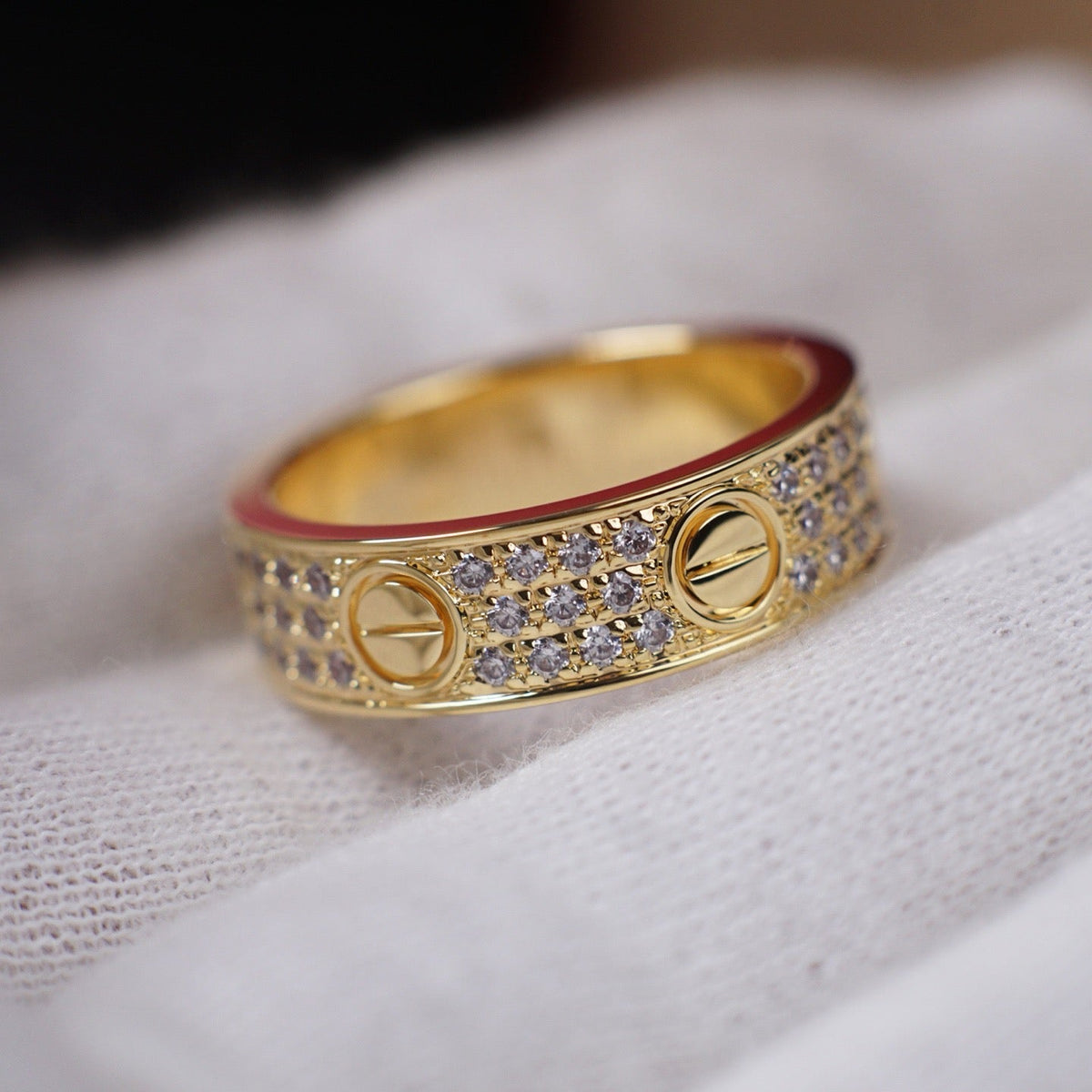 [Limara] LOVE RING 5.5MM DIAMONDS PAVED