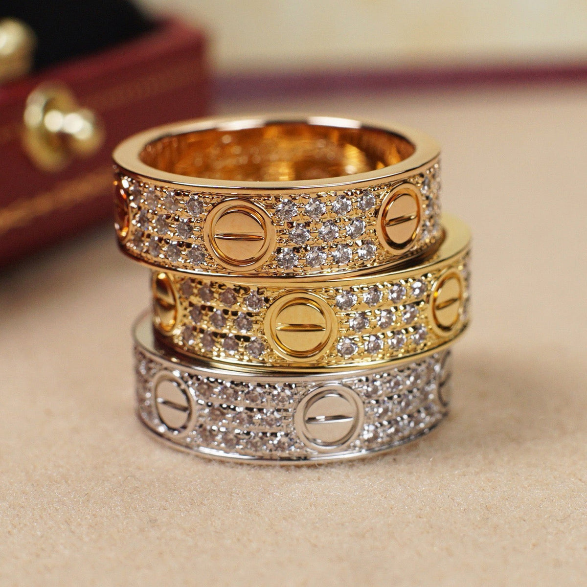 [Limara] LOVE RING 5.5MM DIAMONDS PAVED