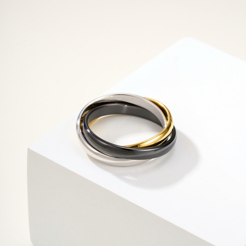 [Limara] TRINITY 3.2MM RING BLACK CERAMIC