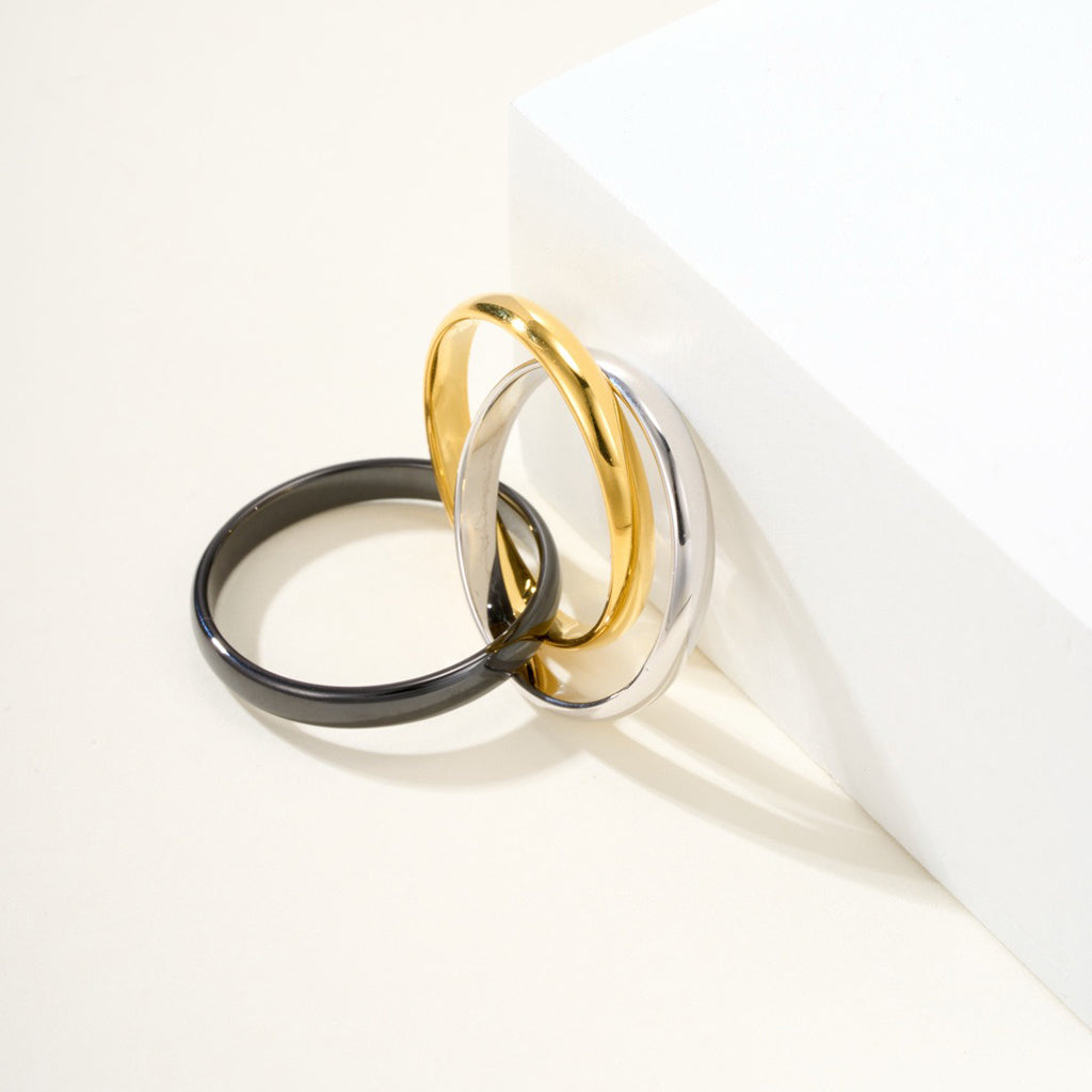 [Limara] TRINITY 3.2MM RING BLACK CERAMIC