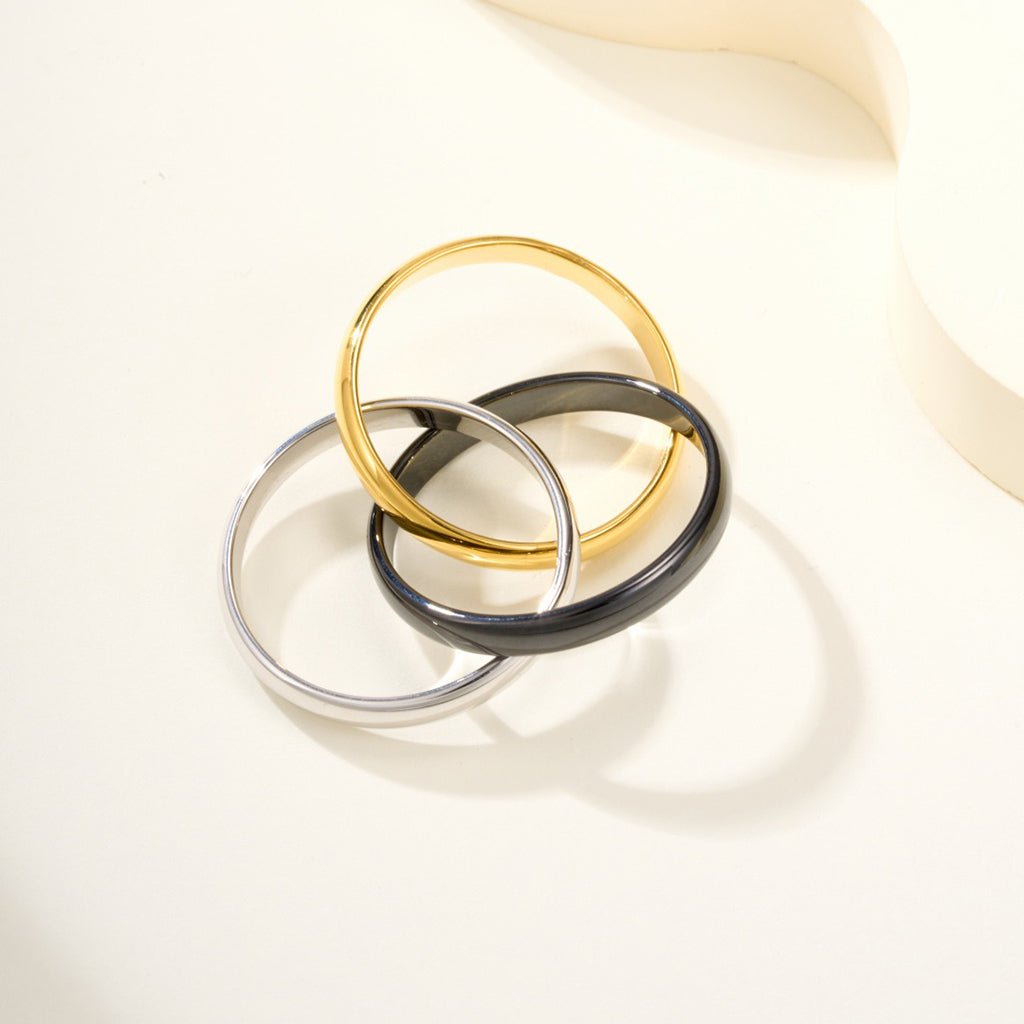 [Limara] TRINITY 3.2MM RING BLACK CERAMIC