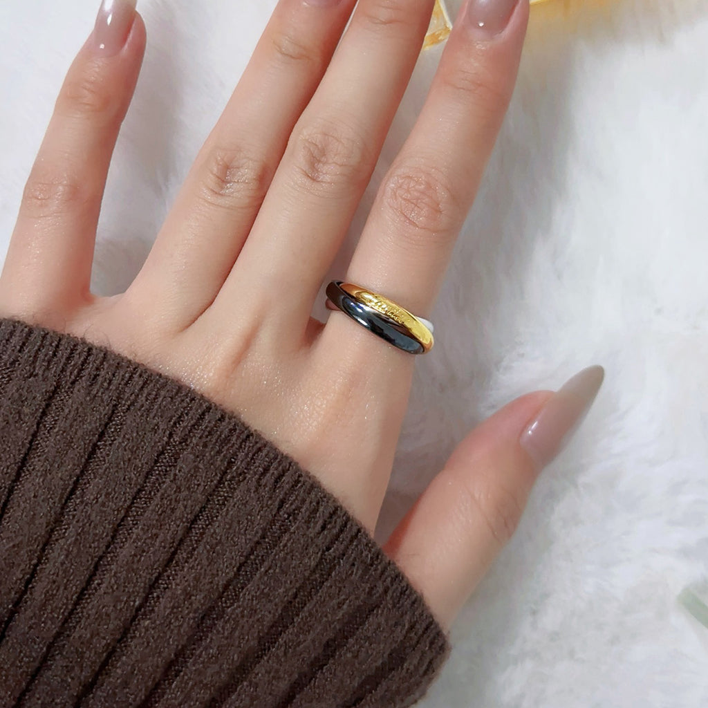 [Limara] TRINITY 3.2MM RING BLACK CERAMIC
