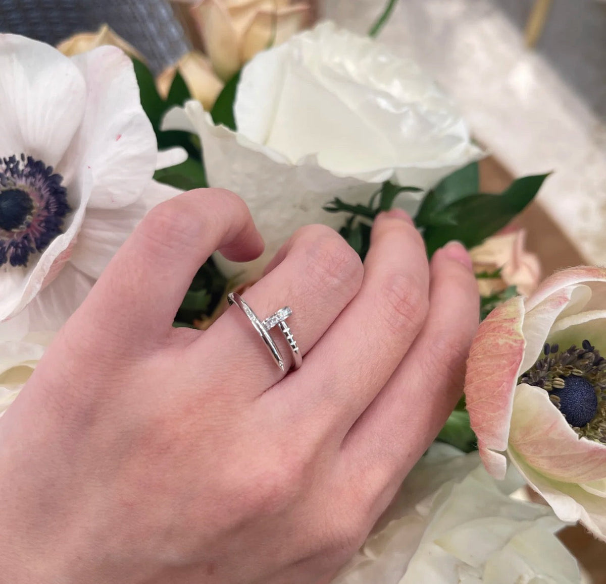 [Limara] JUSTE 1.8MM HALF DIAMOND RING