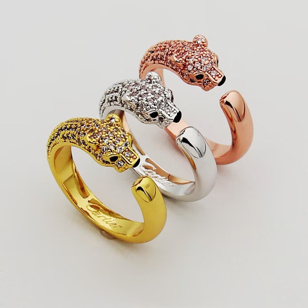 [Limara] PANTHERE HALF DIAMOND SMALL RING