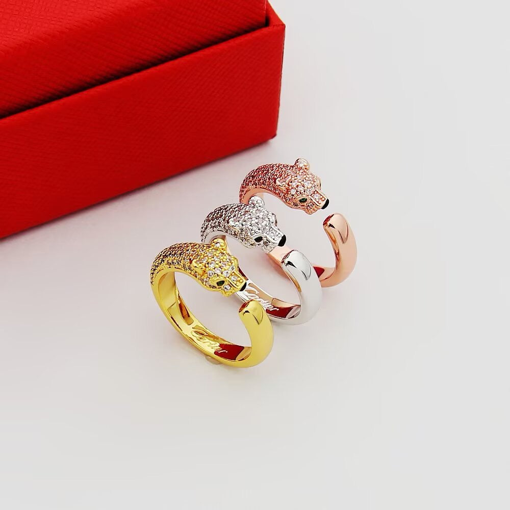 [Limara] PANTHERE HALF DIAMOND SMALL RING