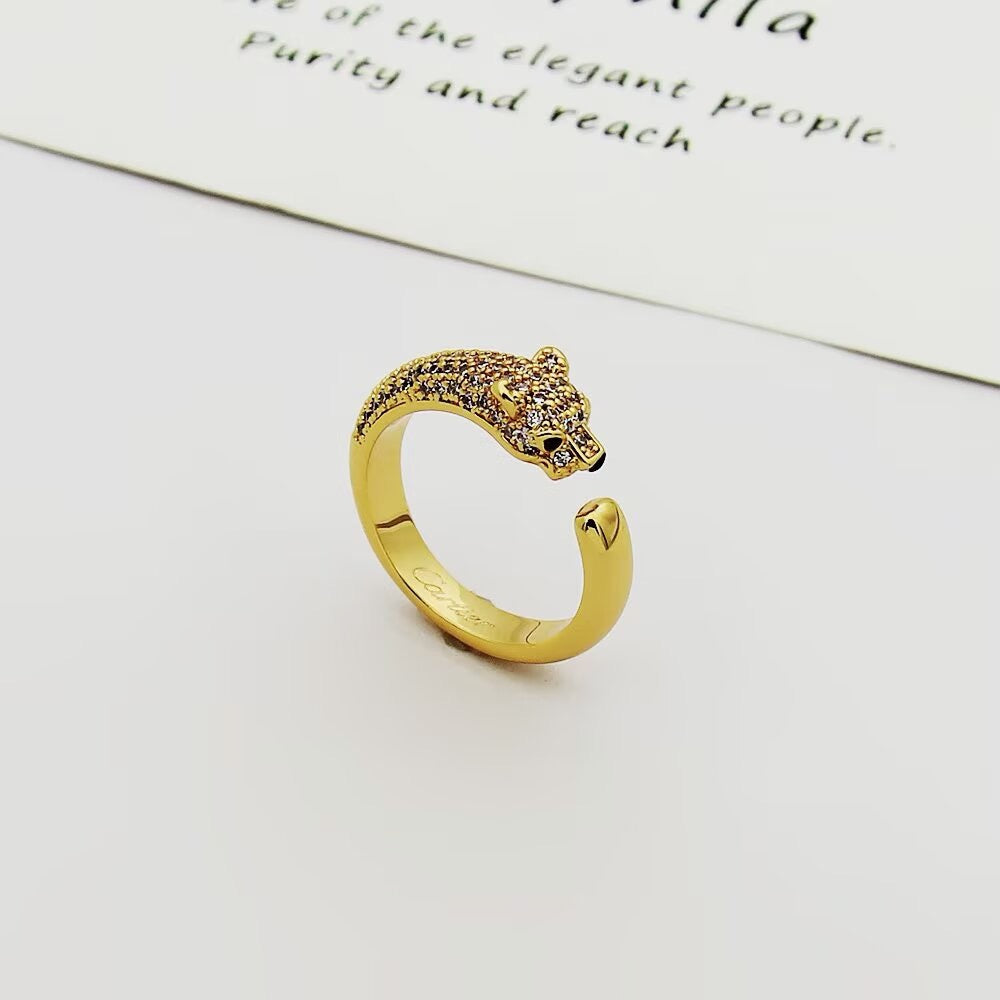 [Limara] PANTHERE HALF DIAMOND SMALL RING