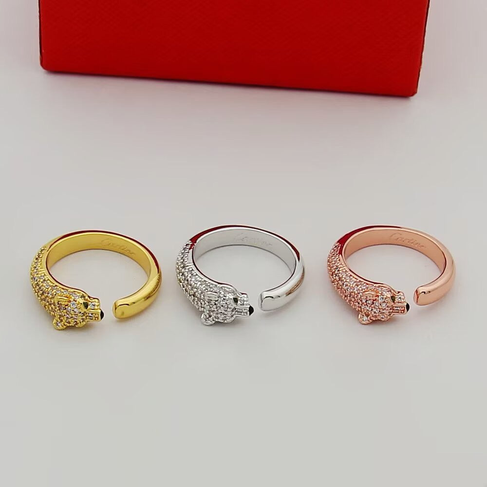 [Limara] PANTHERE HALF DIAMOND SMALL RING