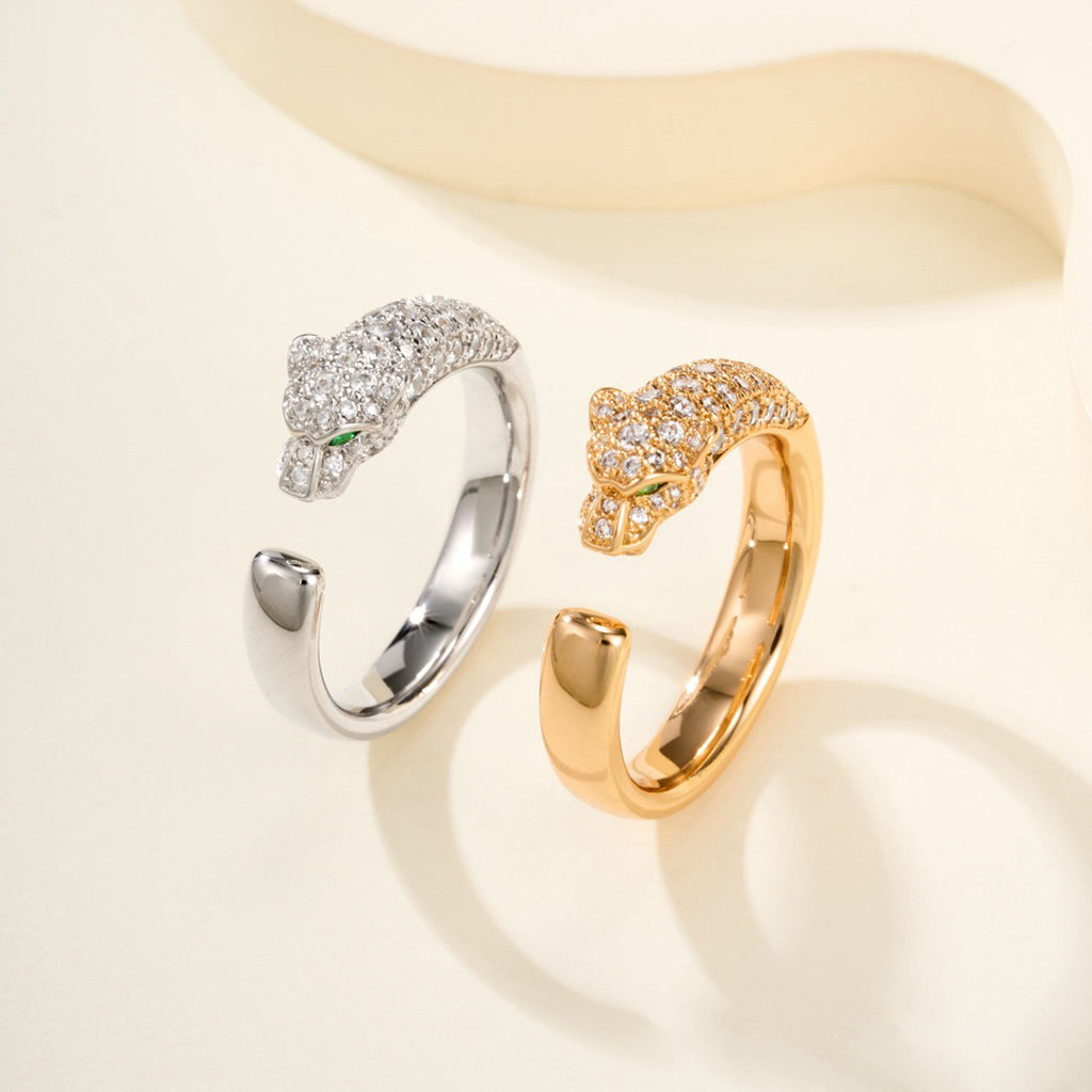[Limara] PANTHERE HALF DIAMOND SMALL RING