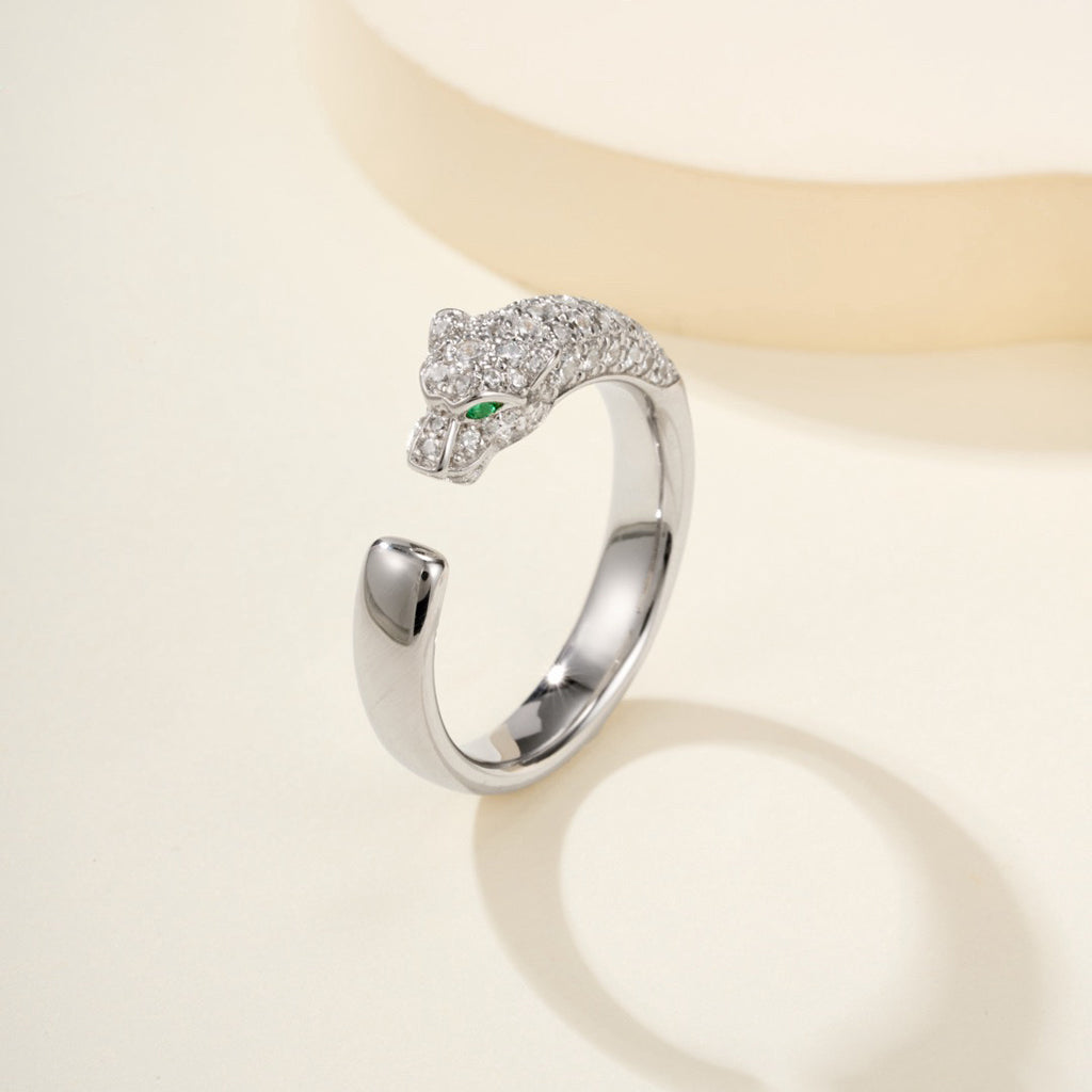 [Limara] PANTHERE HALF DIAMOND SMALL RING
