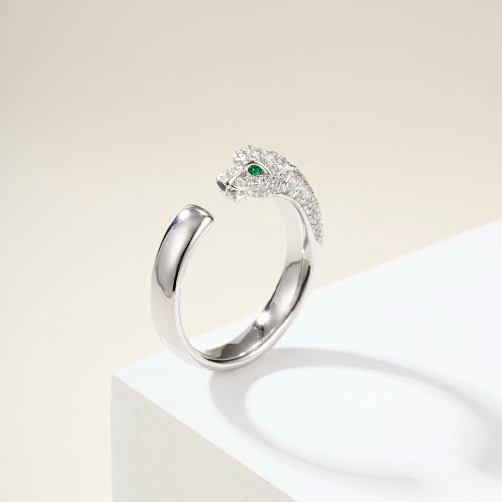 [Limara] PANTHERE HALF DIAMOND SMALL RING