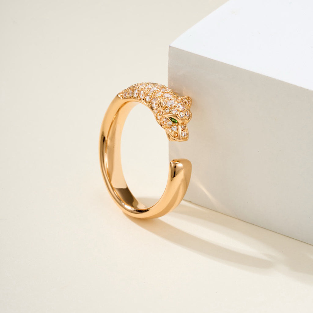 [Limara] PANTHERE HALF DIAMOND SMALL RING