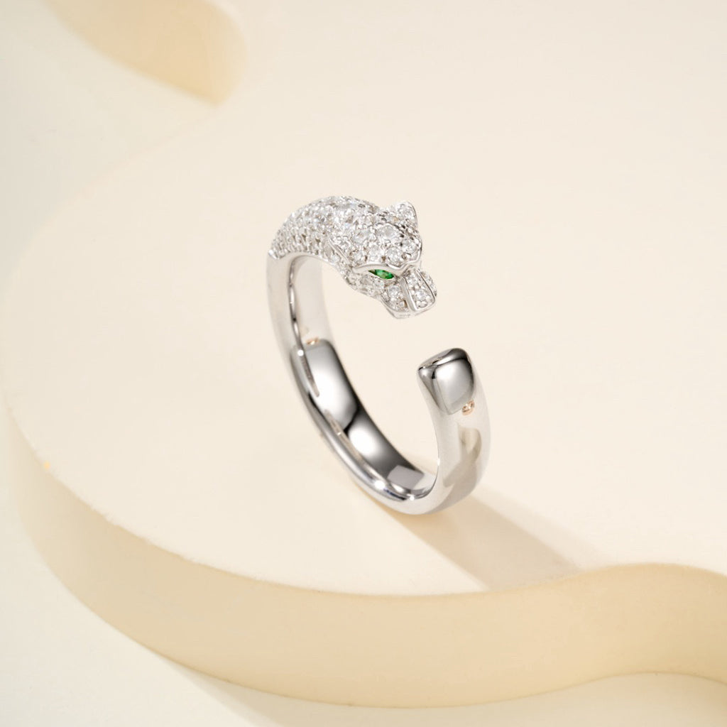 [Limara] PANTHERE HALF DIAMOND SMALL RING