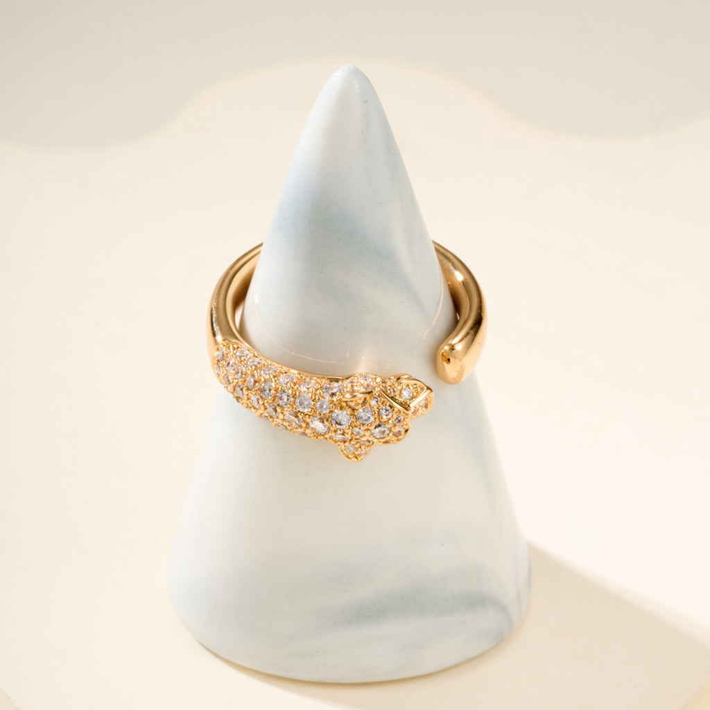 [Limara] PANTHERE HALF DIAMOND SMALL RING